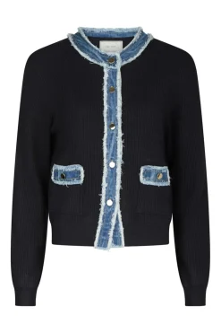 Neo Noir Zelma Knit Denim Cardigan 167245< Cardigans